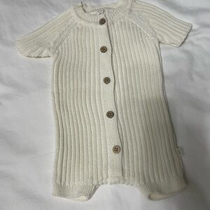 Cream Button-Up Kids Bodysuit